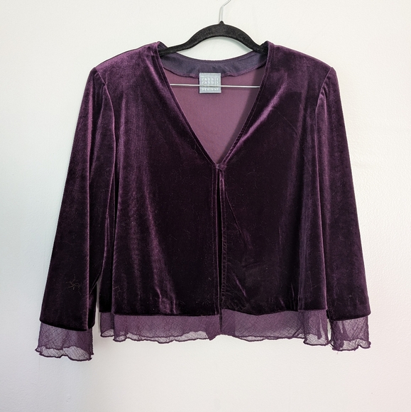 Rabbit Rabbit Rabbit Deep Purple Velvet Maxi Dress with Jacket - Picture 3 of 9